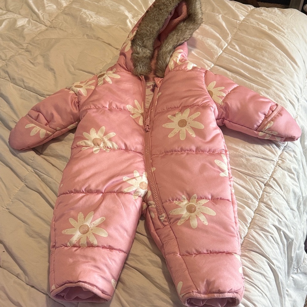 Carter's Pink Floral Puffer Jacket